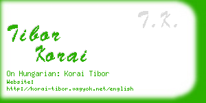 tibor korai business card